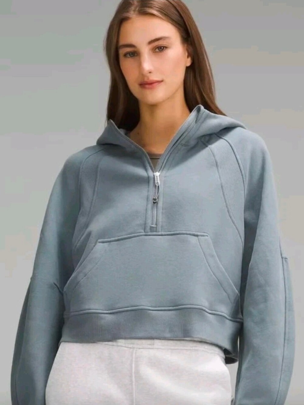 Lululemon Belgian Blue Scuba Oversized Half Zip Hoodie Size S/M